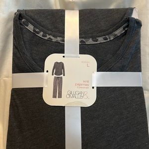 Women gray animal print pajamas (L)